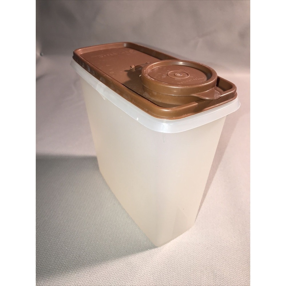 Vintage Tupperware Cereal Storage Container Keeper‎ 469-5 with Brown Lid 471-2